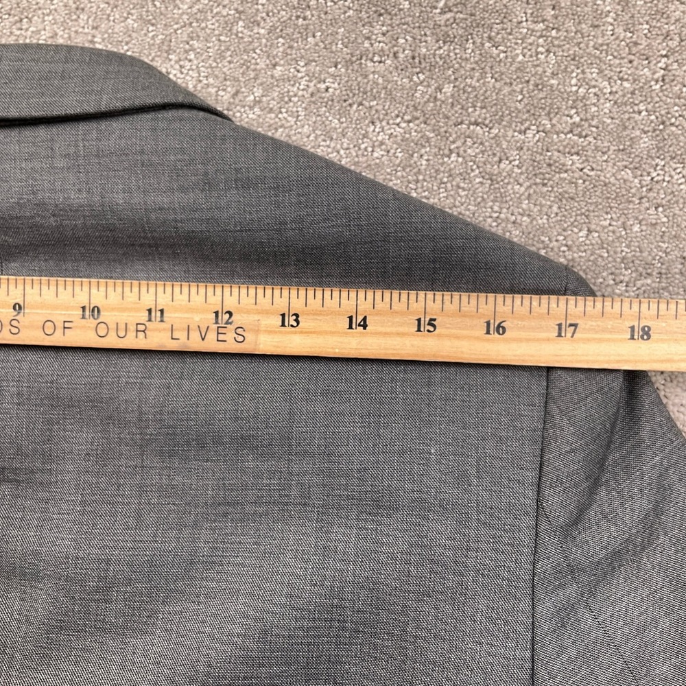 Banana Republic Blazer Mens 38S Gray Tessuto Marzotto Slim Fit 2 Button Jacket - Picture 9 of 11